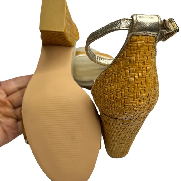 Lilly Pulitzer straw strappy heel size 8.5 - Picture 3 of 9